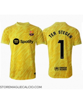 Barcelona Ter Stegen #1 Portiere Maglia Gara Casa Repliche 2024-25